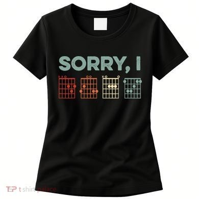 Sorry I-DGAF Hidden Message Guitar Chords Music Note Women's T-Shirt