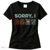 Sorry I-DGAF Hidden Message Guitar Chords Music Note Women's T-Shirt thumb 0