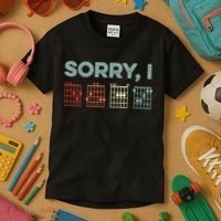 Sorry I-DGAF Hidden Message Guitar Chords Music Note Kids T-Shirt thumb 3