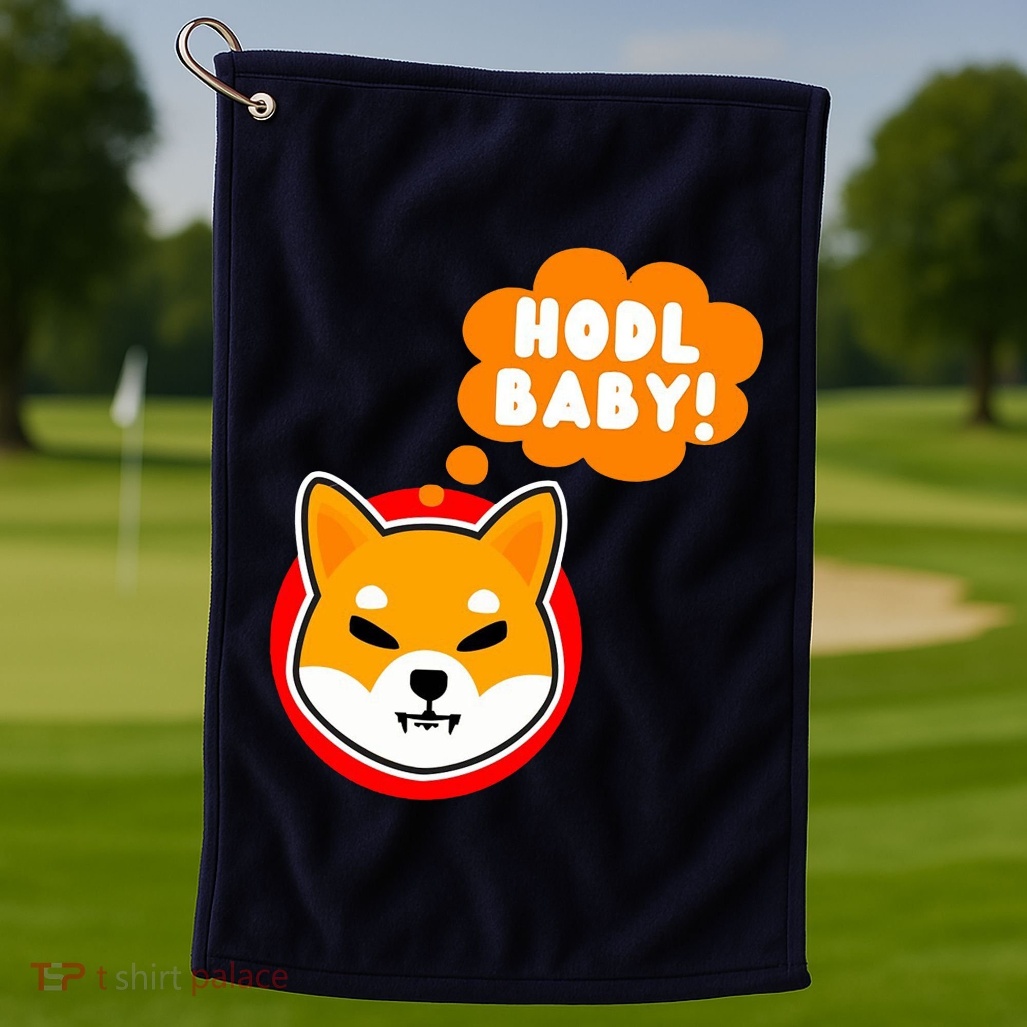 Shiba Inu Hodl Baby Golf Towel