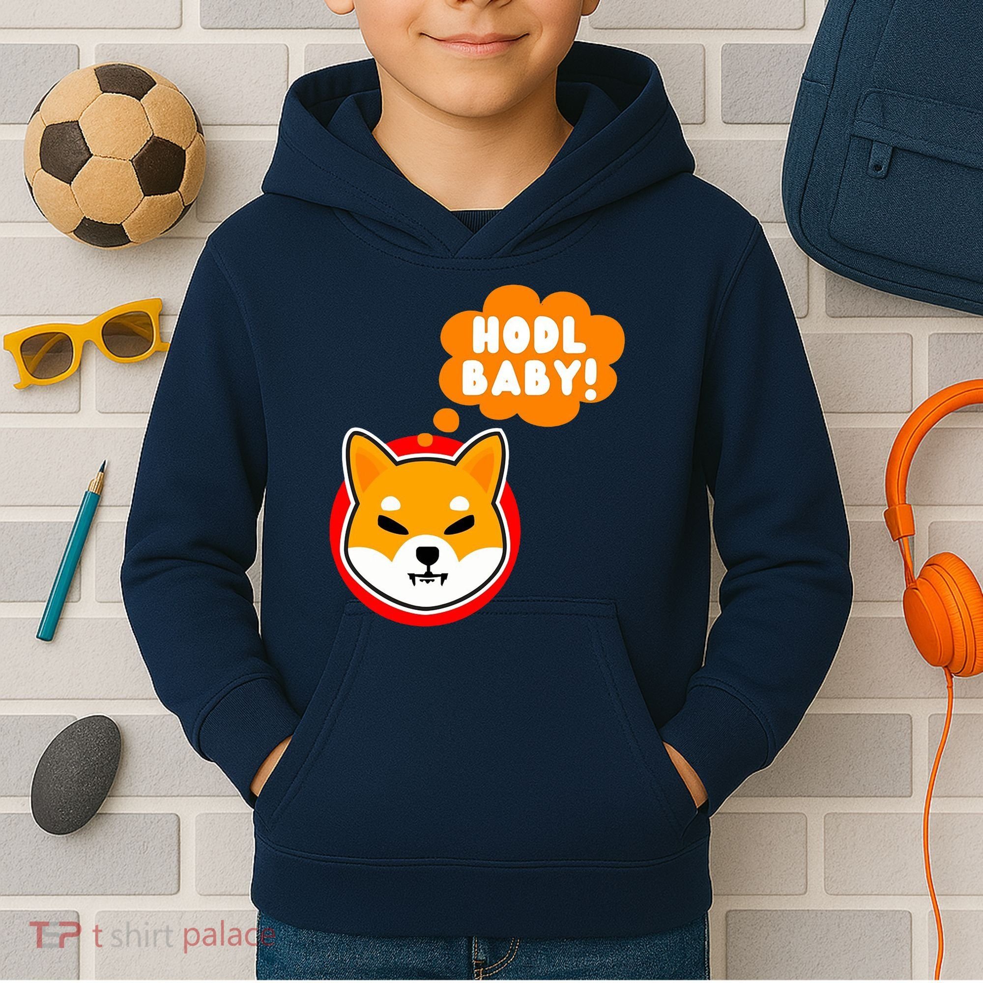 Shiba Inu Hodl Baby Kids Hoodie