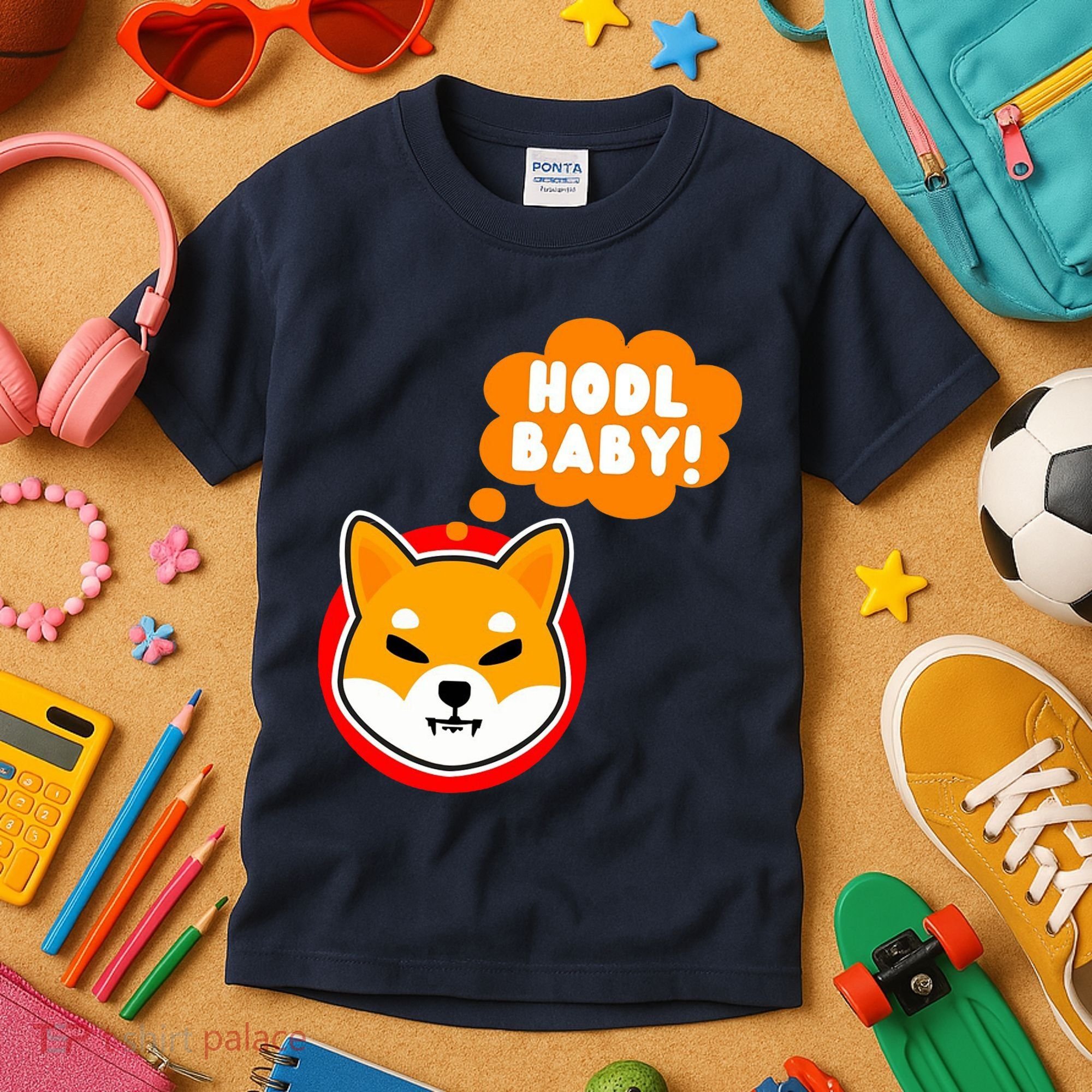 Shiba Inu Hodl Baby Kids T-Shirt