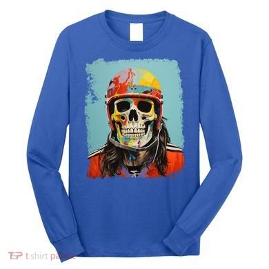 Skeleton Ice Hockey Great Gift Long Sleeve Shirt