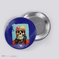 Skeleton Ice Hockey Great Gift Button thumb 0