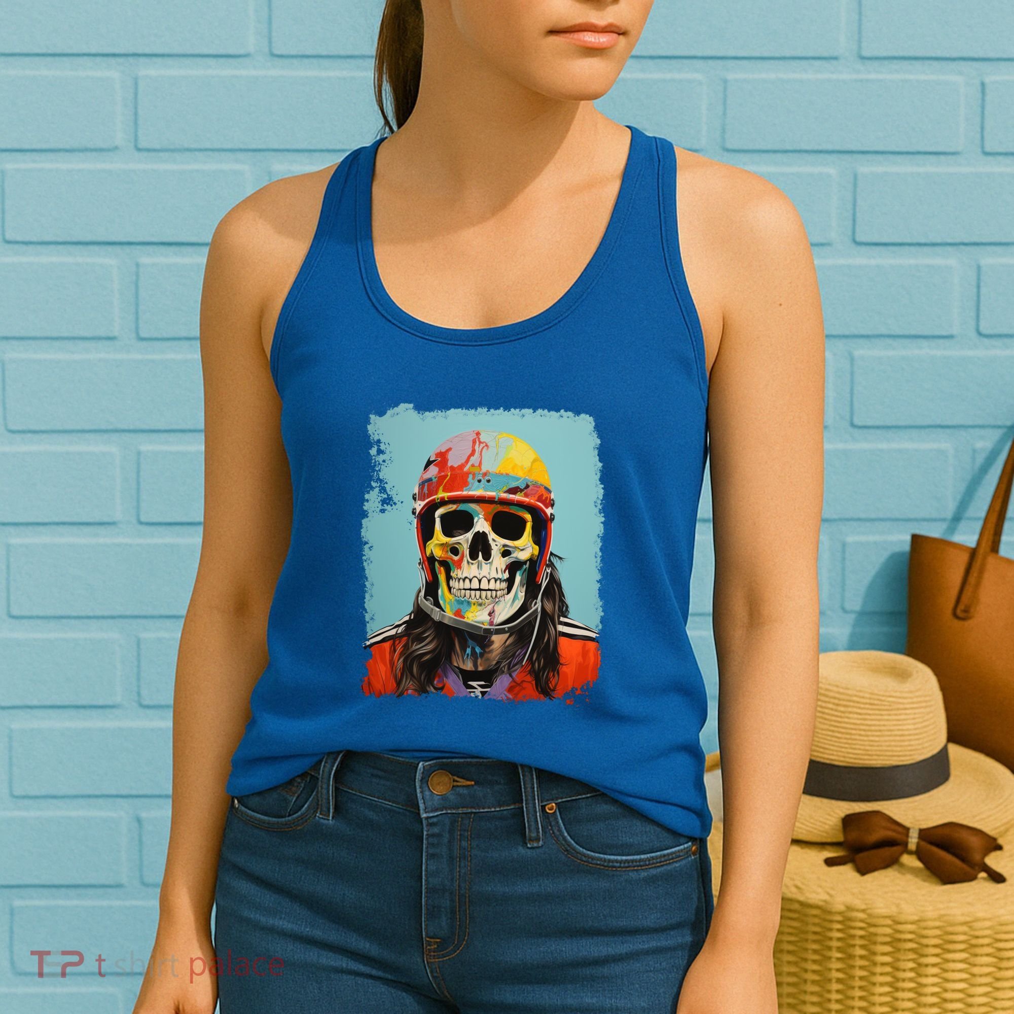 Skeleton Ice Hockey Great Gift Women's Tank Top