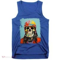 Skeleton Ice Hockey Great Gift Tank Top thumb 0
