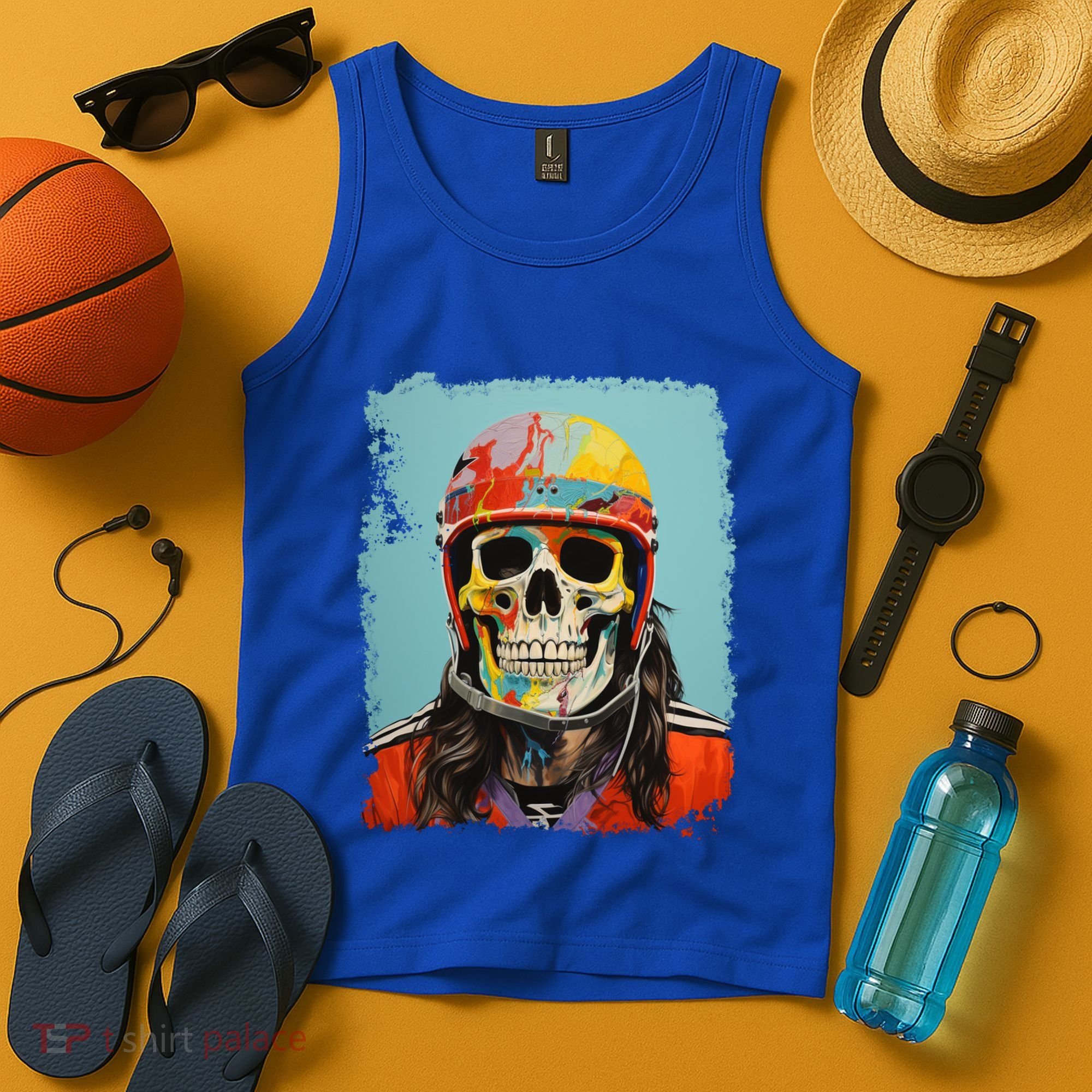 Skeleton Ice Hockey Great Gift Tank Top