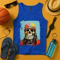 Skeleton Ice Hockey Great Gift Tank Top thumb 4