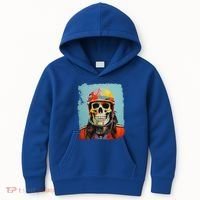 Skeleton Ice Hockey Great Gift Kids Hoodie thumb 0