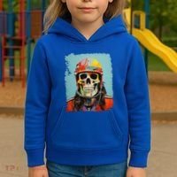 Skeleton Ice Hockey Great Gift Kids Hoodie thumb 3
