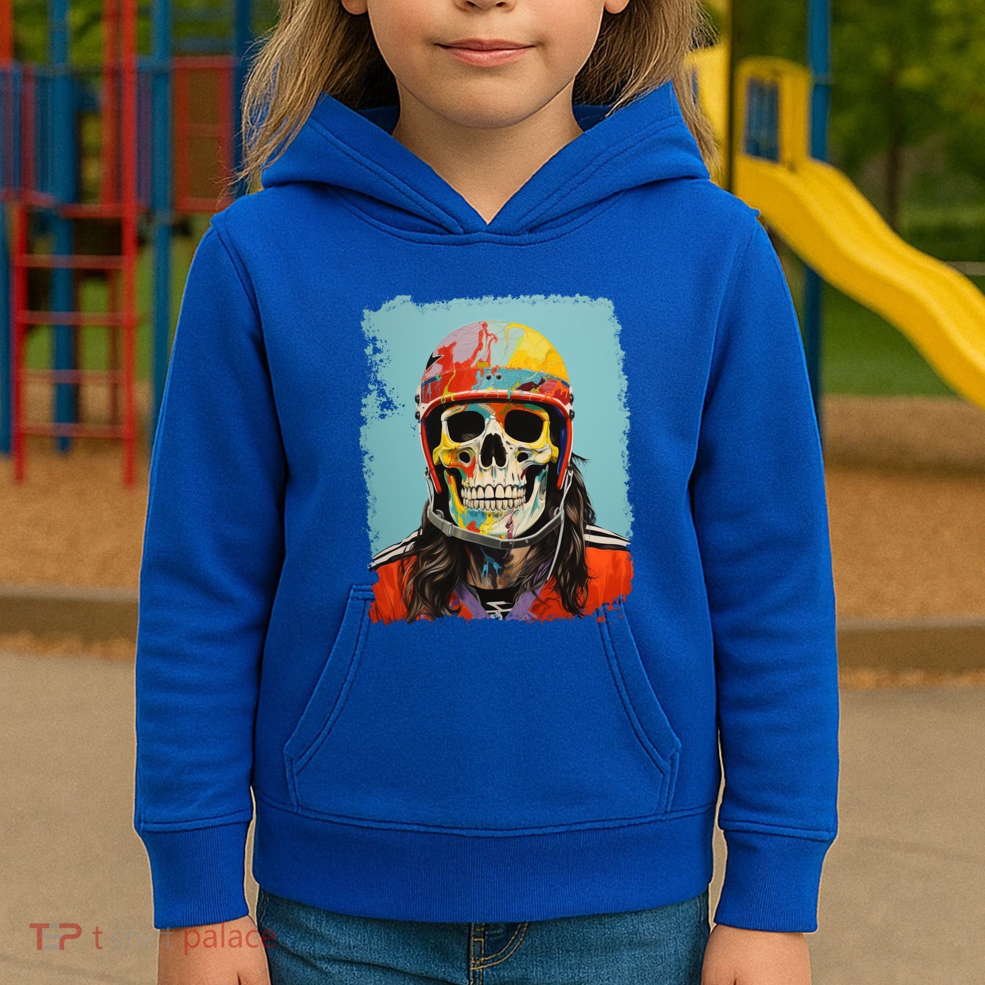 Skeleton Ice Hockey Great Gift Kids Hoodie