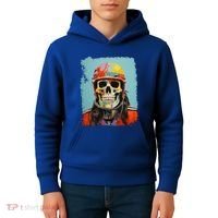 Skeleton Ice Hockey Great Gift Kids Hoodie thumb 4