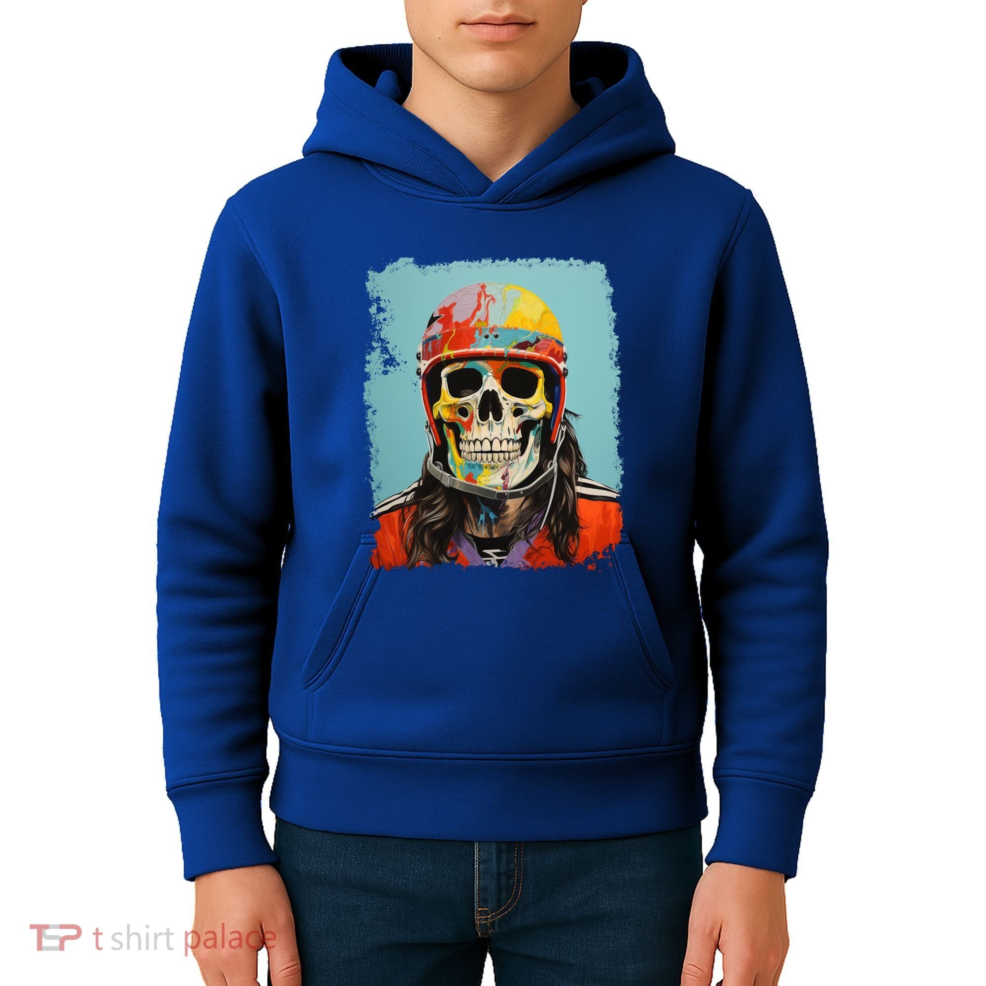 Skeleton Ice Hockey Great Gift Kids Hoodie