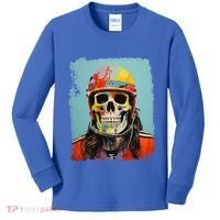 Skeleton Ice Hockey Great Gift Kids Long Sleeve Shirt thumb 0