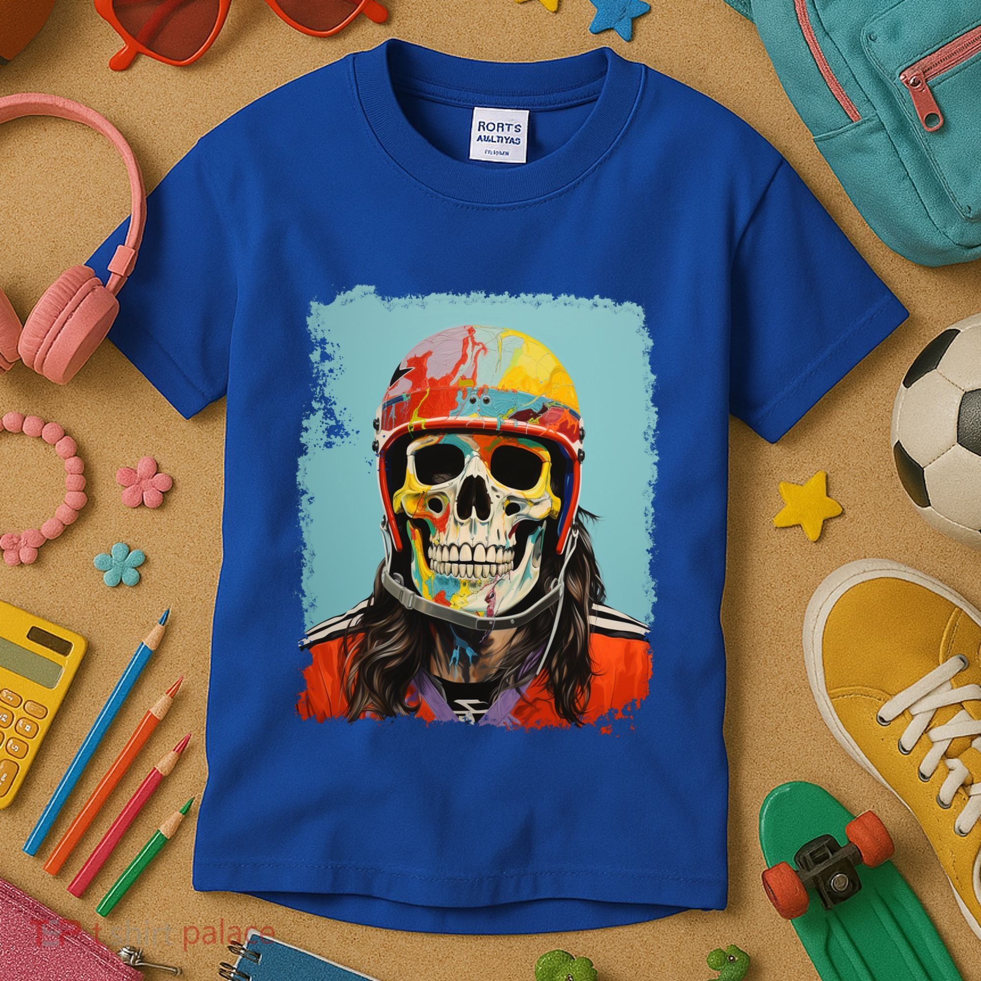Skeleton Ice Hockey Great Gift Kids T-Shirt