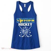 Sweden Ice Hockey Fans Jersey Support Swedish Hockey Team Funny Gift Women's Tank Top thumb 0