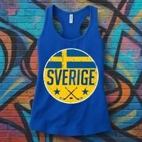 Sweden Ice Hockey Flag Jersey Supporter Sverige Fan Gift Meaningful Gift Women's Tank Top thumb 3
