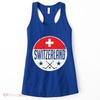 Switzerland Ice Hockey Flag Jersey Supporter Swiss Fan Cute Gift Women's Tank Top thumb 0