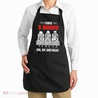 Skeleton I Have 3 Moods IDK IDC And IDGAF Apron thumb 2