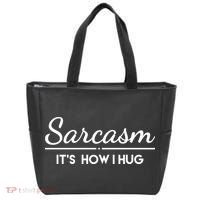 Sarcasm It's How I Hug Funny Tote Bag thumb 0