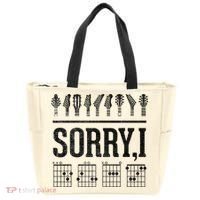 Sorry IDGAF Hidden Message Music Note Dgaf Guitar Chords Tote Bag thumb 0