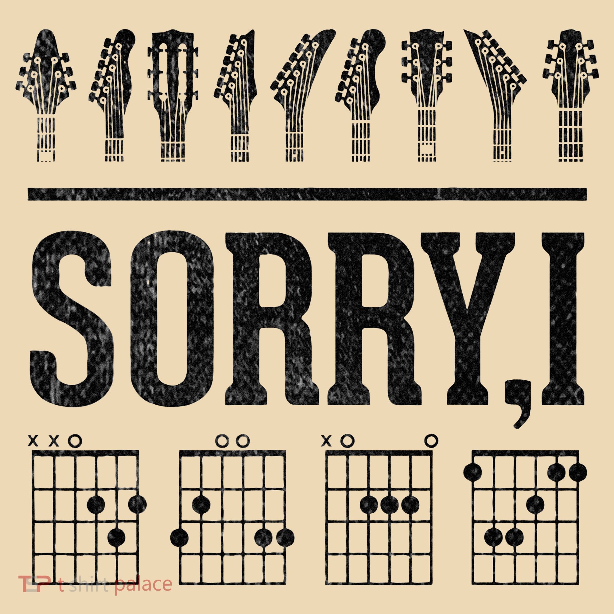 Sorry IDGAF Hidden Message Music Note Dgaf Guitar Chords Tote Bag