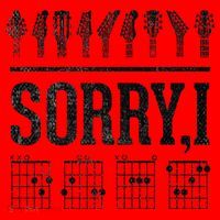 Sorry IDGAF Hidden Message Music Note Dgaf Guitar Chords Santa Hat thumb 1