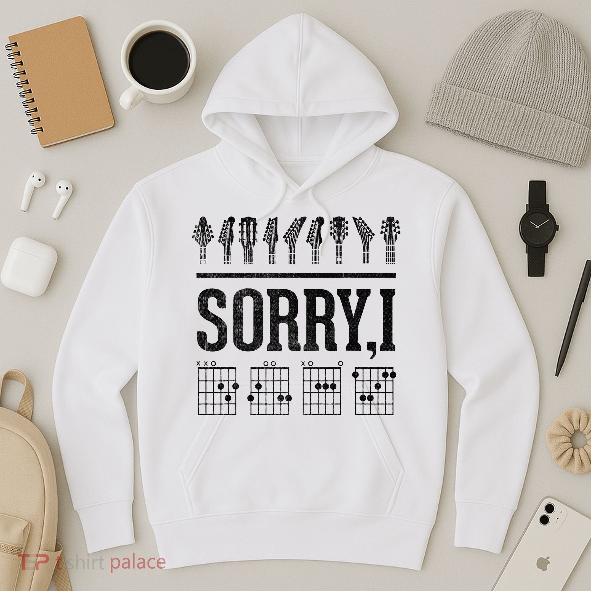 Sorry IDGAF Hidden Message Music Note Dgaf Guitar Chords Hoodie