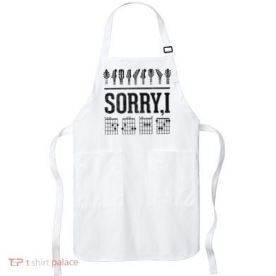 Sorry IDGAF Hidden Message Music Note Dgaf Guitar Chords Apron