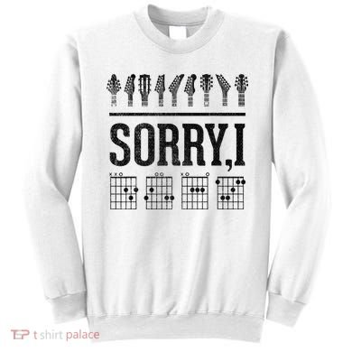 Sorry IDGAF Hidden Message Music Note Dgaf Guitar Chords Sweatshirt
