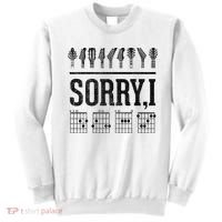 Sorry IDGAF Hidden Message Music Note Dgaf Guitar Chords Sweatshirt thumb 0