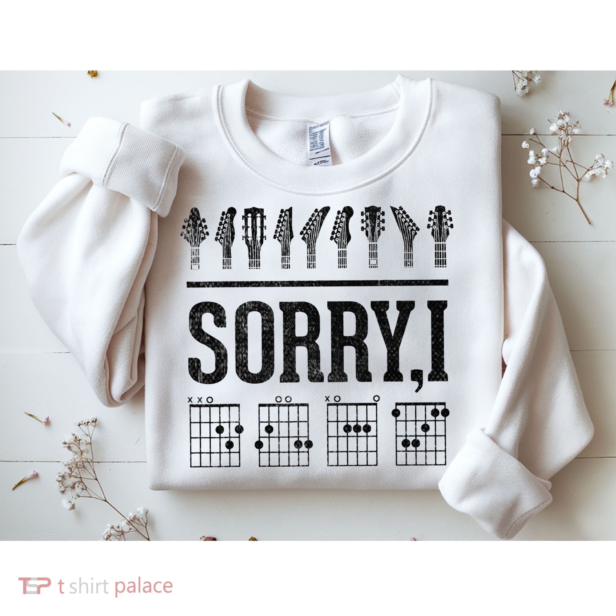 Sorry IDGAF Hidden Message Music Note Dgaf Guitar Chords Sweatshirt