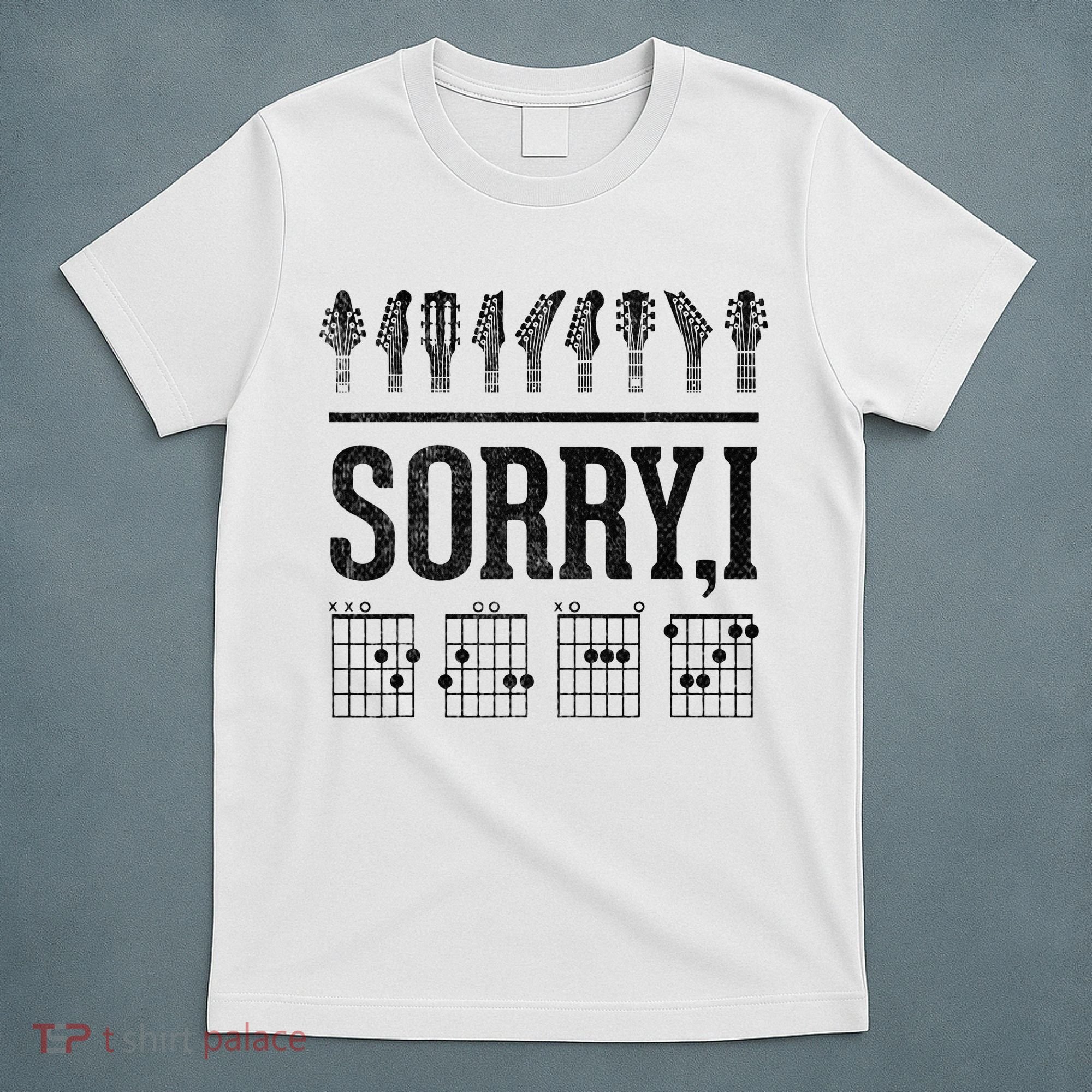 Sorry IDGAF Hidden Message Music Note Dgaf Guitar Chords T-Shirt
