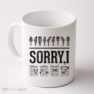Sorry IDGAF Hidden Message Music Note Dgaf Guitar Chords Coffee Mug