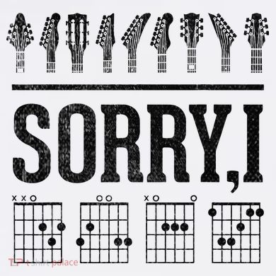 Sorry IDGAF Hidden Message Music Note Dgaf Guitar Chords Crop Fleece Hoodie