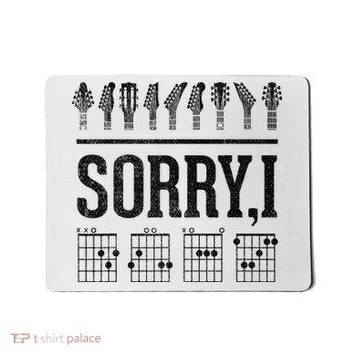 Sorry IDGAF Hidden Message Music Note Dgaf Guitar Chords Mousepad