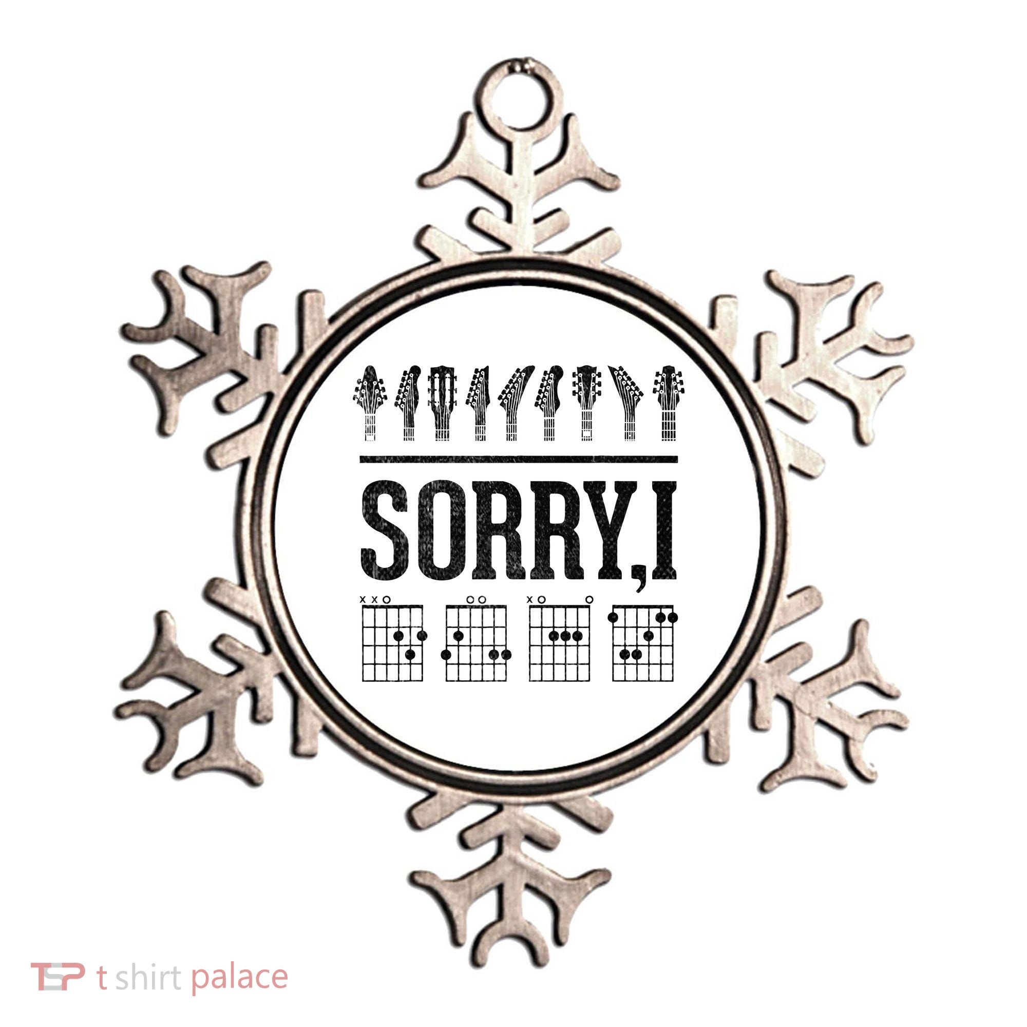 Sorry IDGAF Hidden Message Music Note Dgaf Guitar Chords Ornament