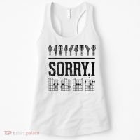Sorry IDGAF Hidden Message Music Note Dgaf Guitar Chords Women's Tank Top thumb 0