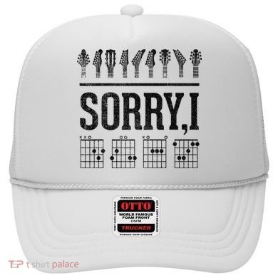 Sorry IDGAF Hidden Message Music Note Dgaf Guitar Chords Hat