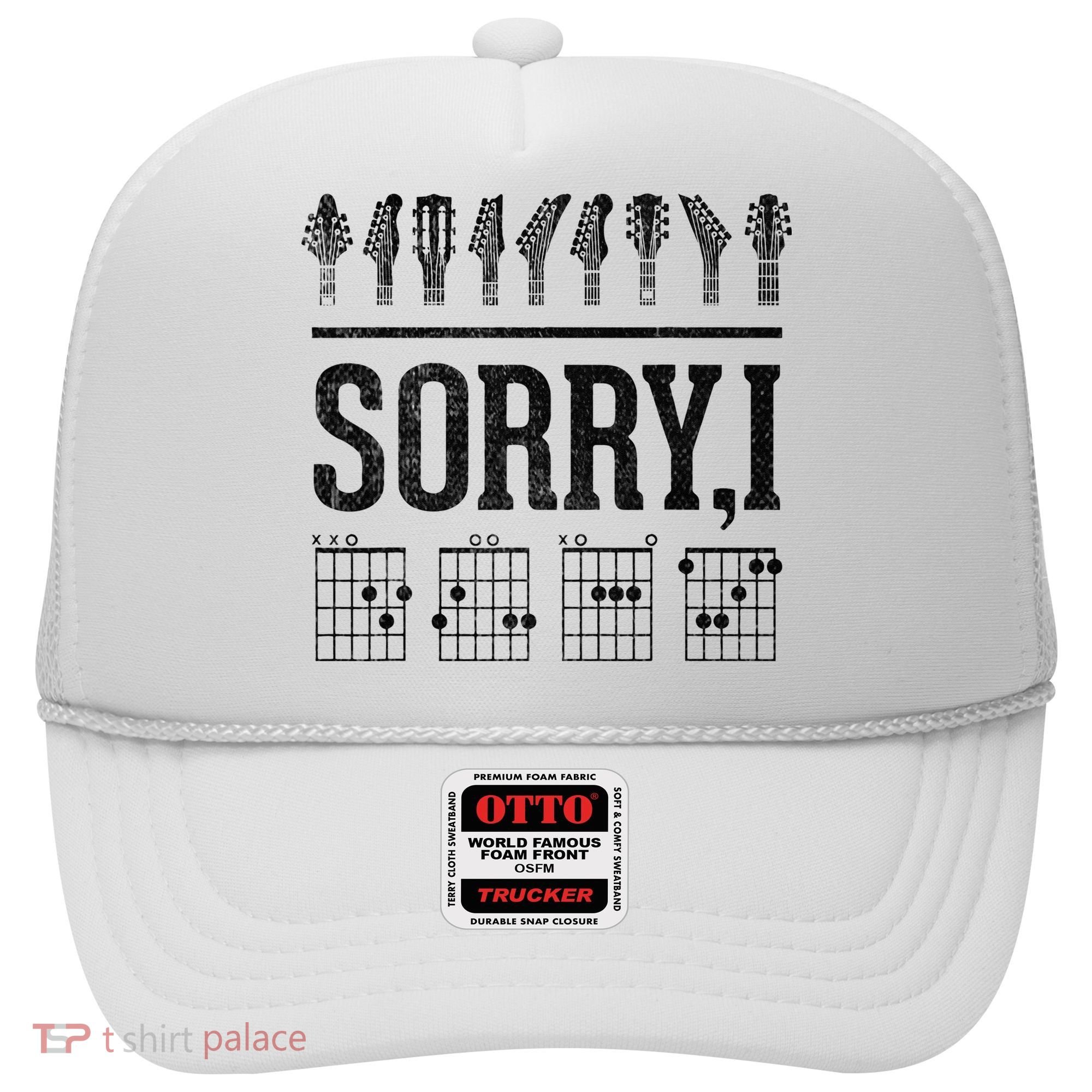 Sorry IDGAF Hidden Message Music Note Dgaf Guitar Chords Hat
