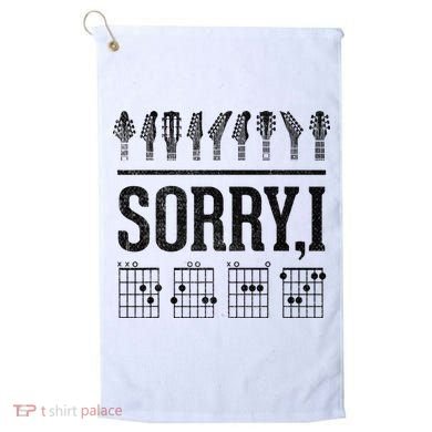Sorry IDGAF Hidden Message Music Note Dgaf Guitar Chords Golf Towel