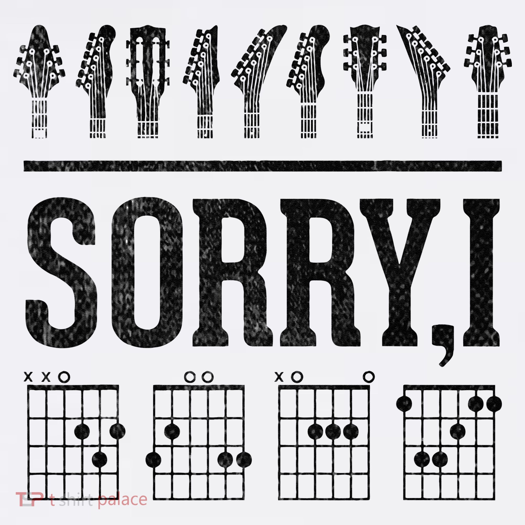Sorry IDGAF Hidden Message Music Note Dgaf Guitar Chords Visor