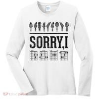 Sorry IDGAF Hidden Message Music Note Dgaf Guitar Chords Women's Long Sleeve Shirt thumb 0