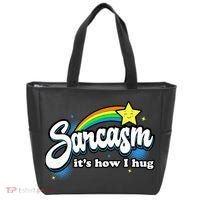 Sarcasm ItS How I Hug Tote Bag thumb 0