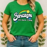 Sarcasm ItS How I Hug Women's T-Shirt thumb 2