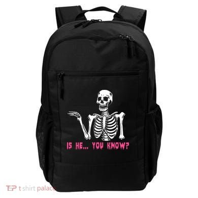 Skeleton Is He You Know Meme Backpack