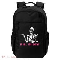Skeleton Is He You Know Meme Backpack thumb 0