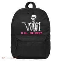 Skeleton Is He You Know Meme 16 in Basic Backpack thumb 0