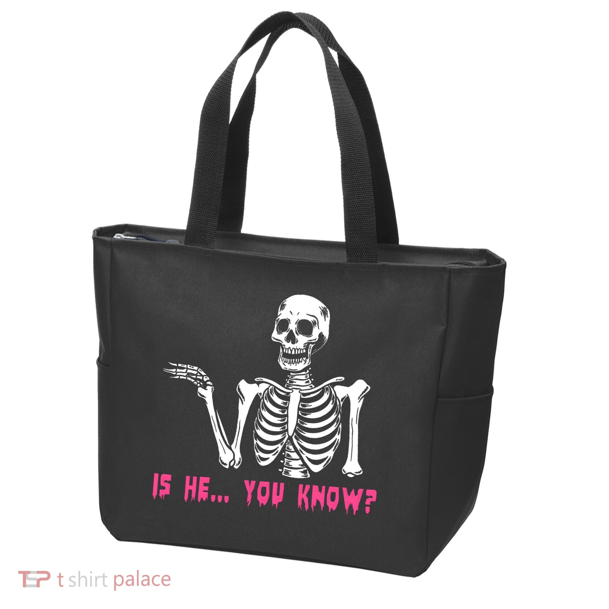 Skeleton Is He You Know Meme Tote Bag