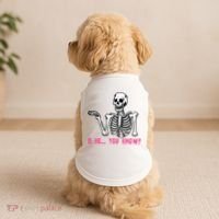 Skeleton Is He You Know Meme Doggie Tank thumb 2